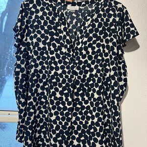 Calvin Klein Navy Blue and white dress shirt